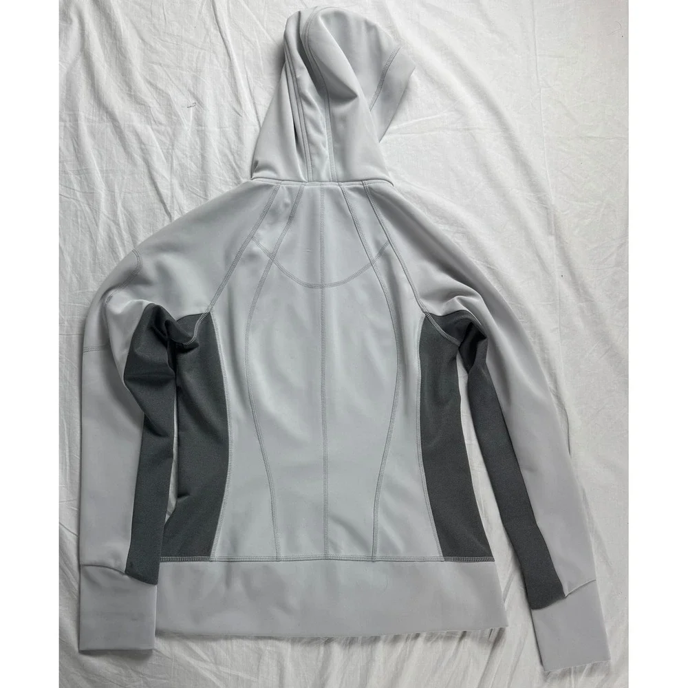Athleta Women's Gray Full Zip‎ Hooded Athletic Jacket Size S